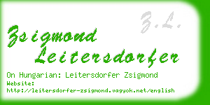 zsigmond leitersdorfer business card